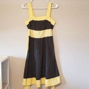 Vintage Black and White Polka Dotted Dress